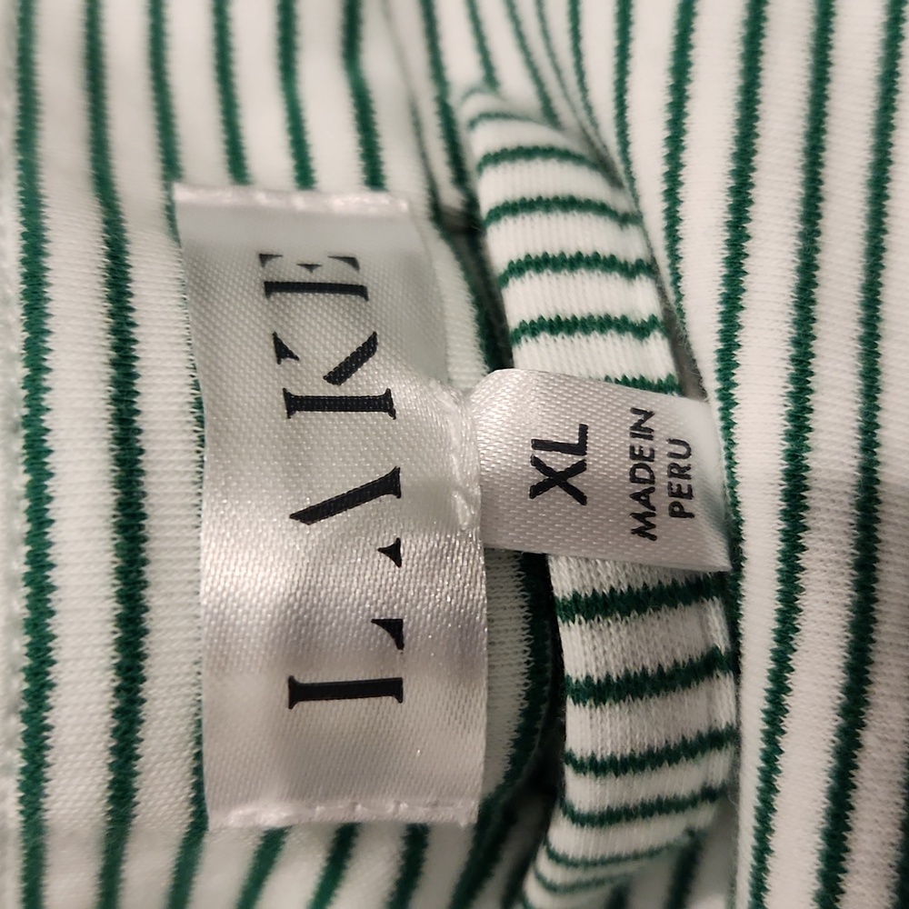 NEW Lake 100% Pima Cotton From Peru. Striped Green Women's Robe XL. $138 - Picture 2 of 8